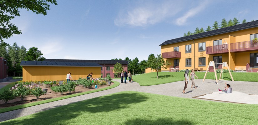 Havainnekuva BoKlok Sepänpihasta Havainnekuva BoKlok Sepänpihasta