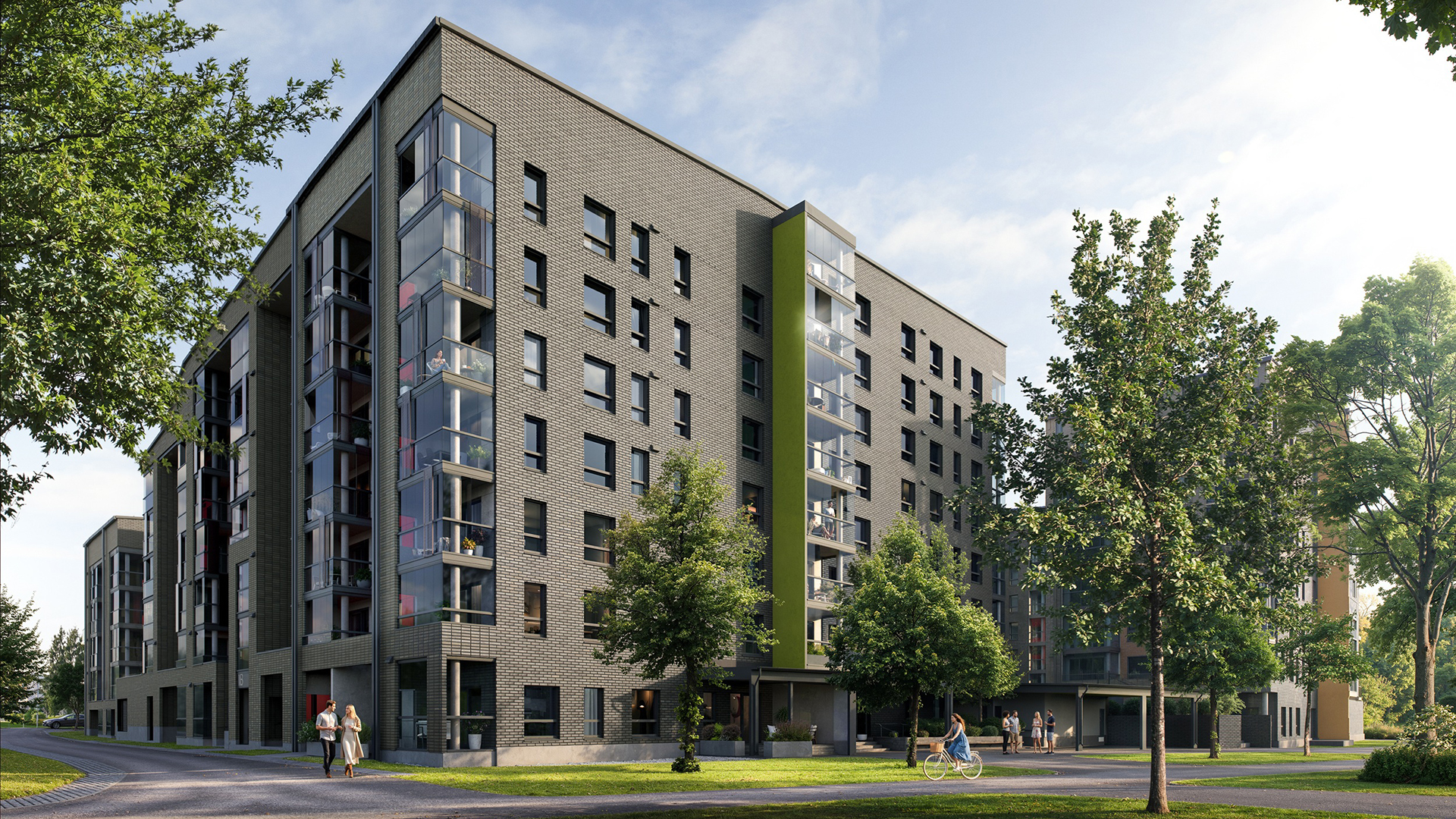  Ainolanhelmeen valmistuu 42 asuntoa, jotka vaihtelevat yksiöistä tilaviin neljän huoneen koteihin.