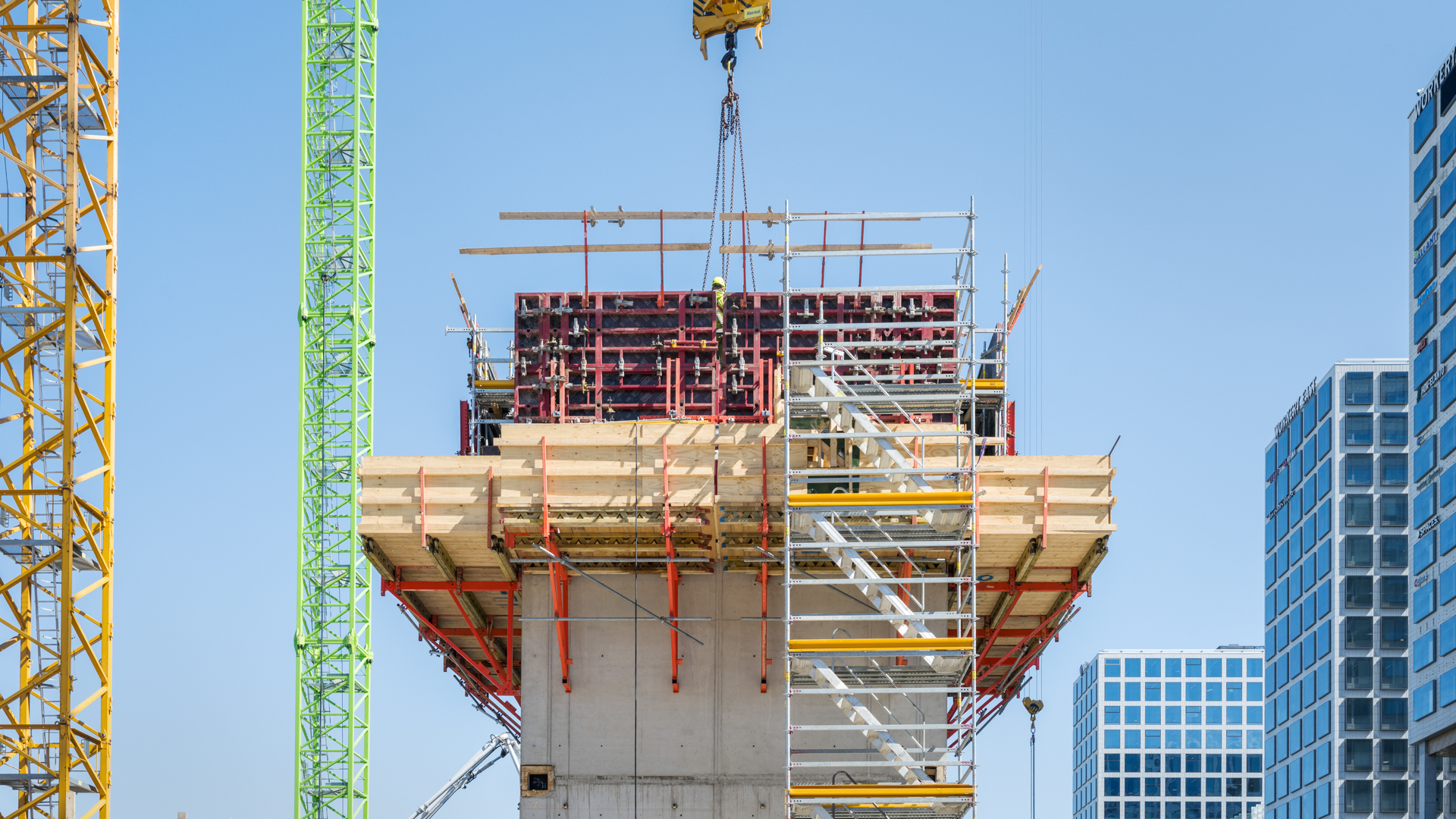 Skanska CDF:n kehittämän monikäyttäjätalo Firdon rakentaminen Keski-Pasilassa käynnistyi tammikuussa 2025. Kuva: Juho Kuva.