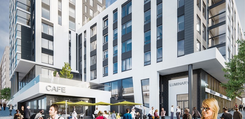 Tampereen Luminaryyn on tulossa kahvila, yhteiskäyttöautoja, pakettiautomaatti sekä Smart-ohjauspaneeli, josta asukas voi säädellä kotinsa olosuhteita. Tampereen Luminaryyn on tulossa kahvila, yhteiskäyttöautoja, pakettiautomaatti sekä Smart-ohjauspaneeli, josta asukas voi säädellä kotinsa olosuhteita.