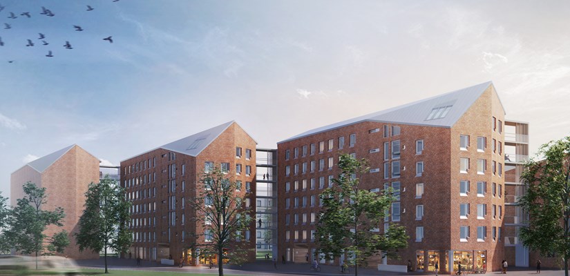 Havainnekuva Helsingin Veräjämäkeen rakennettavista SATOn vuokra-asunnoista. Kuva: SATO Havainnekuva Helsingin Veräjämäkeen rakennettavista SATOn vuokra-asunnoista. Kuva: SATO