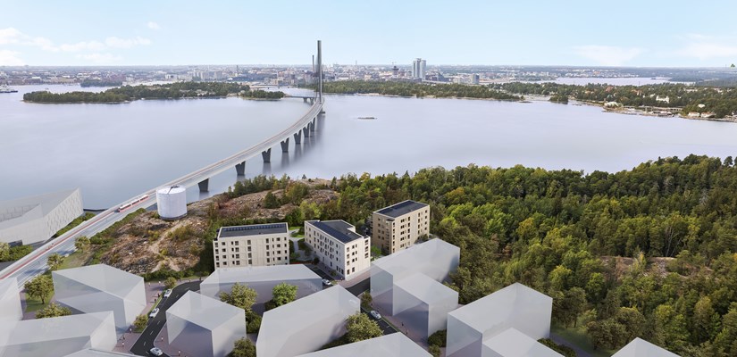 Kruunuvuorenrantaan nousevan As. Oy Helsingin Kultasirittäjän arvoidaan valmistuvan keväällä 2025.