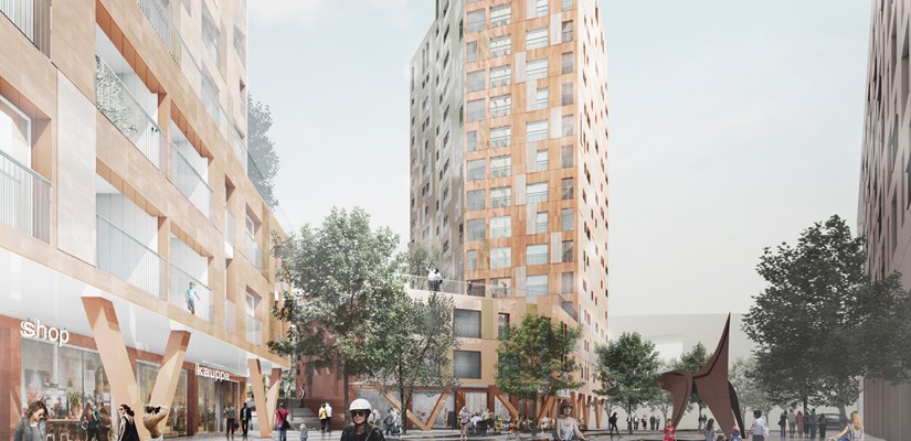 Vuosaaren asuntotorneista tulee näyttävä kokonaisuus. Kuva: Arkkitehtitoimisto B&M Oy. Vuosaaren asuntotorneista tulee näyttävä kokonaisuus. Kuva: Arkkitehtitoimisto B&M Oy.