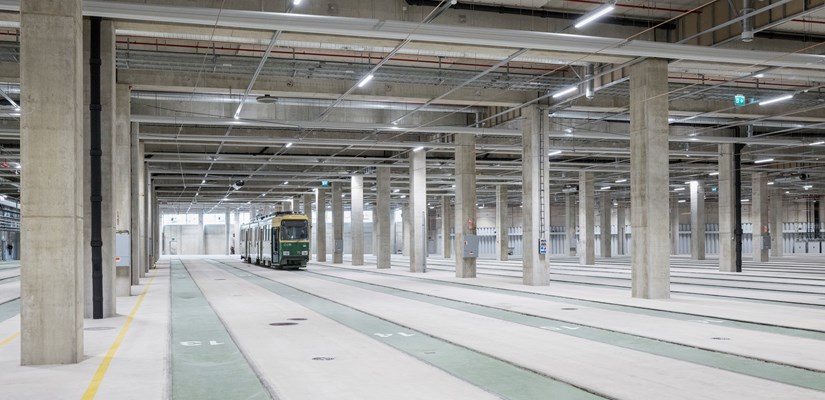 Ruskeasuon varikosta tulee nyt uudistettavan Koskelan varikon ohella Helsingin raitioliikenteen toinen päävarikko. Kuva: Skanska / Juho Kuva Ruskeasuon varikosta tulee nyt uudistettavan Koskelan varikon ohella Helsingin raitioliikenteen toinen päävarikko. Kuva: Skanska / Juho Kuva