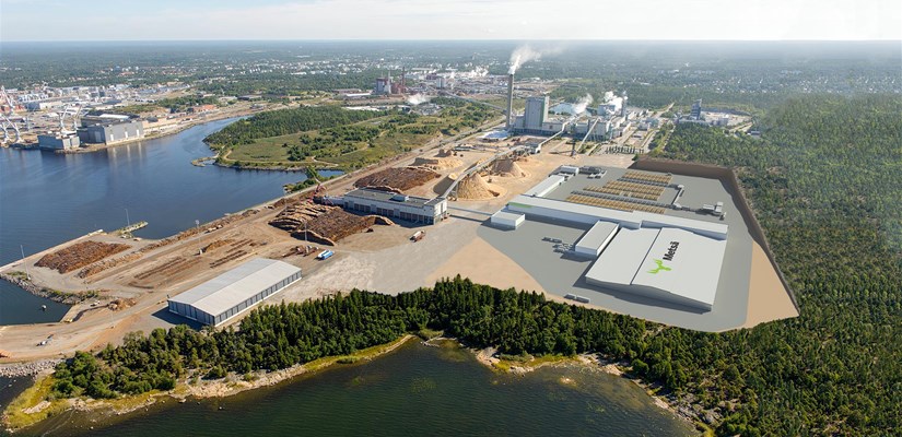 Havainnekuva uudesta Rauman sahasta. Kuva: Metsä Fibre Havainnekuva uudesta Rauman sahasta. Kuva: Metsä Fibre