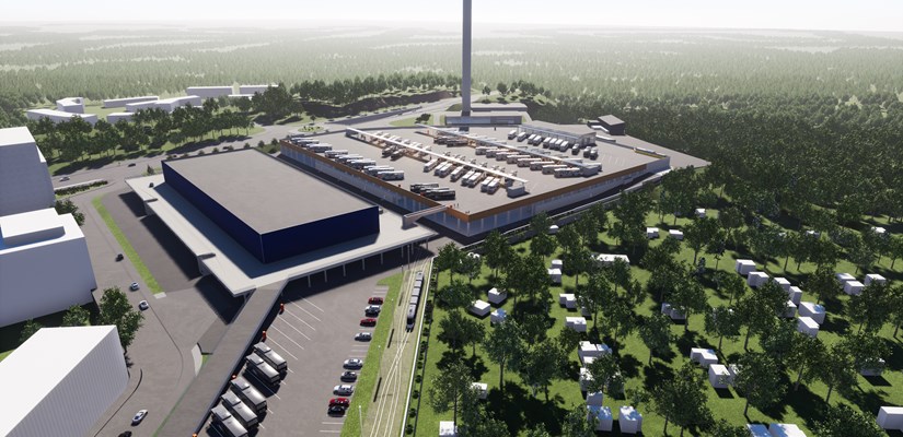 Ruskeasuon varikko valmistuu vuonna 2024. Kuva: Kaupunkiliikenne Oy. Ruskeasuon varikko valmistuu vuonna 2024. Kuva: Kaupunkiliikenne Oy.