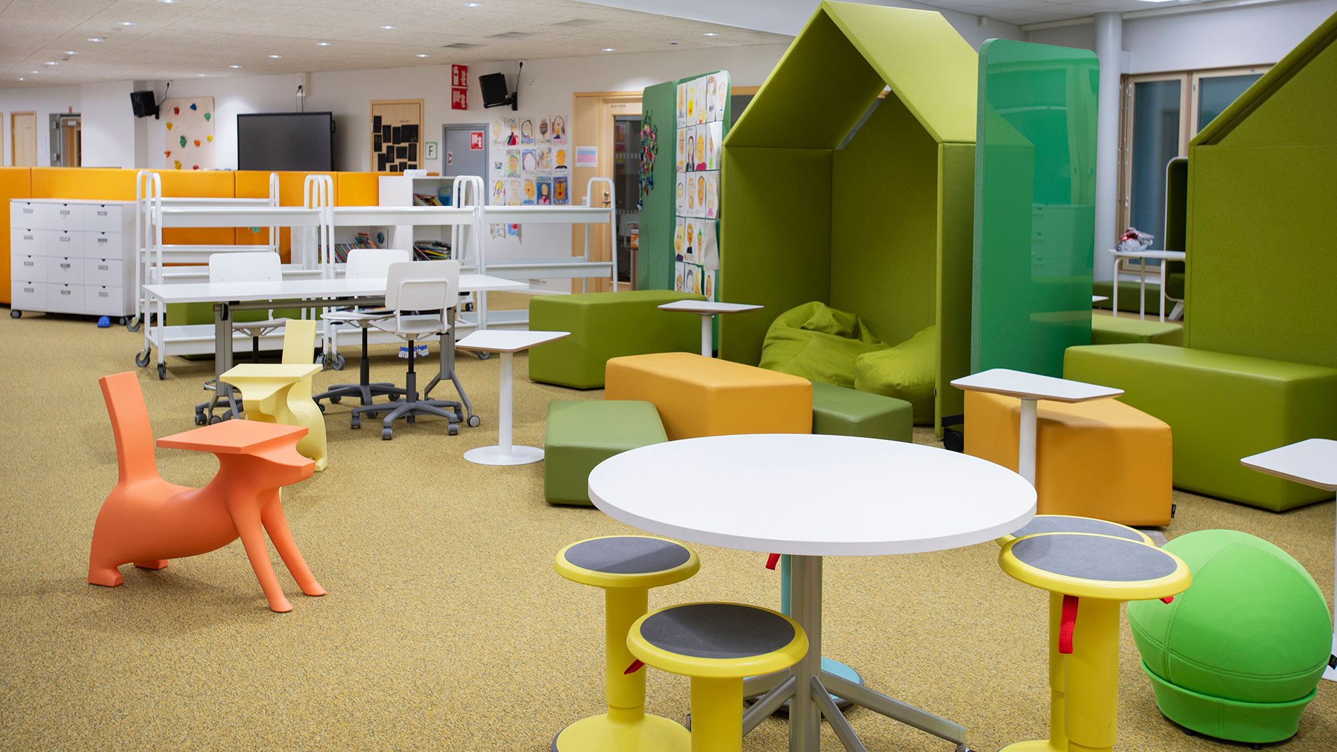 Tilat on suunniteltu lapsille mukaviksi ja muunneltaviksi. 