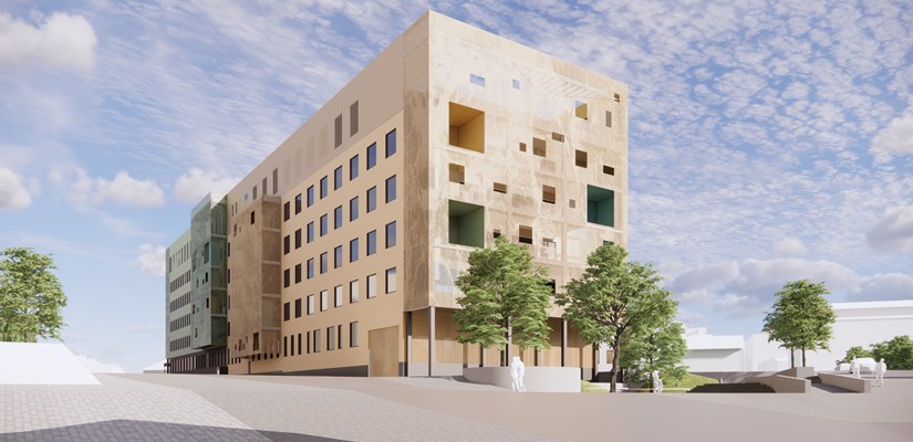 Havainnekuva Tyksin Psykiatrisesta sairaalasta. Kuva: Varsinais-Suomen sairaanhoitopiiri Havainnekuva Tyksin Psykiatrisesta sairaalasta. Kuva: Varsinais-Suomen sairaanhoitopiiri