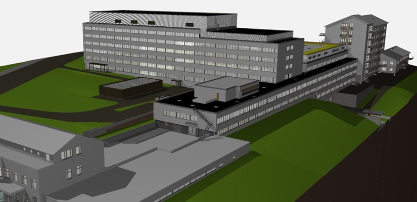 Havainnekuva Lahden kaupunginsairaalasta Havainnekuva Lahden kaupunginsairaalasta