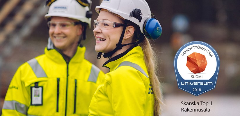 Skanska on rakennusalan nuorten ammattilaisten ihannetyönantaja.