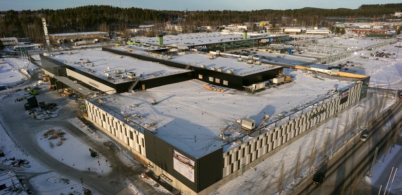 Ilmakuva Kauppakeskus Sepän työmaalta tammikuulta Ilmakuva Kauppakeskus Sepän työmaalta tammikuulta