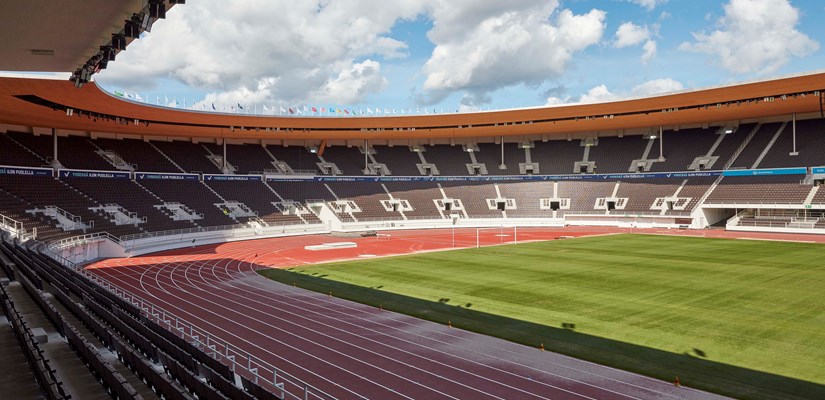 Olympiastadionille on valmistunut yleisölle, tapahtumajärjestäjille ja kaupunkilaisille noin 40 000 neliötä uusia ja peruskorjattuja tiloja. Kuva: Skanska / Mikael Lindén