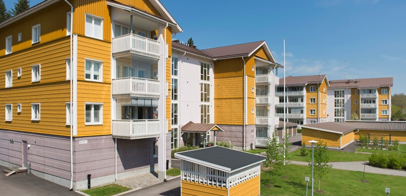 Lahden Aurinkokorttelissa on panostettu viihtyisiin pihoihin. Lahden Aurinkokorttelissa on panostettu viihtyisiin pihoihin.