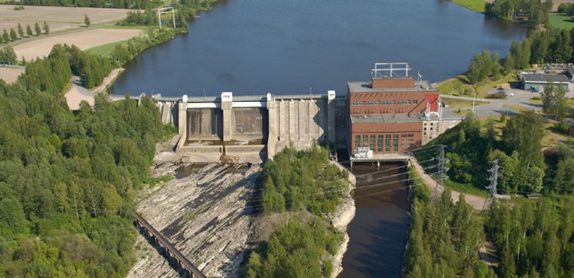 Ilmakuva Harjavallan vesivoimalaitoksesta Ilmakuva Harjavallan vesivoimalaitoksesta