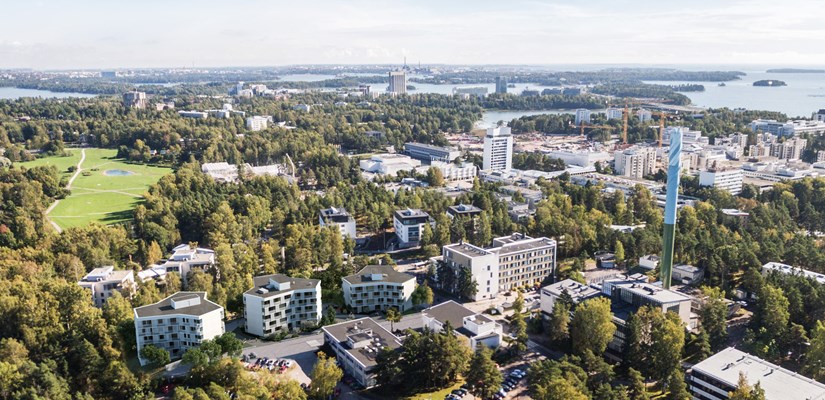 Skanskan Espoon Tapiolaan rakentamat tähdenmuotoiset asuintalot Espoon Calibri ja Franklin sijaitsevat näyttelykeskus WeeGeen naapurissa. 