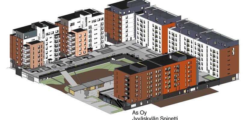 As. Oy Jyväskylän Spinetti rakennetaan Lutakkoon kortteliin, jossa Skanskalla on parhaillaan rakenteilla kaksi muutakin asuntohanketta.