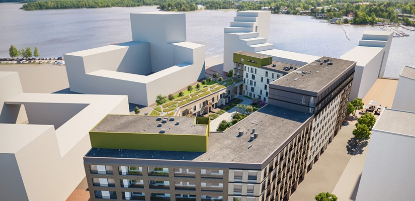 Herlsingin Vaspuuki rakennetaan osaksi puistomaista korttelikokonaisuutta, johon tulee kaikkiaan noin 400 asuntoa. Herlsingin Vaspuuki rakennetaan osaksi puistomaista korttelikokonaisuutta, johon tulee kaikkiaan noin 400 asuntoa.